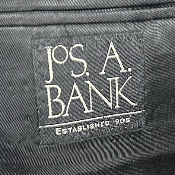 Jos A Bank 46R Sport Coat Silk Wool Blend Houndstooth Two Button Lined Vented - Picture 3 of 8